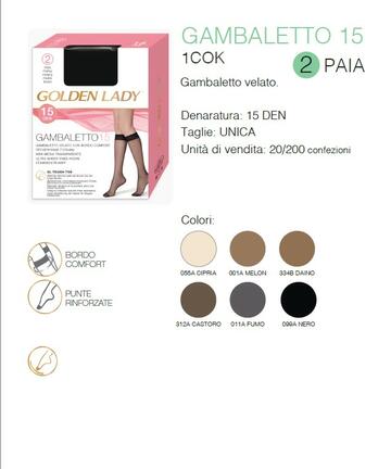 ART. VELATO 1 COK- gambaletto donna 15 den velato 1c (set 2 pz) - Fratelli Parenti